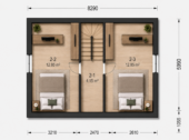Blockbohlenhaus ERNI (66mm + Holzverschalung, Isoliert) 70 m² – Bild 5