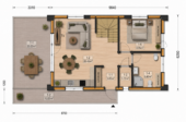 Holzhaus AUSTRIA ( 66mm + Holzverschalung, Isoliert), 81m² – Bild 3