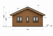 Blockbohlenhaus LIENZ (66 mm + Holzverschalung Isoliert) 103 m² – Bild 4