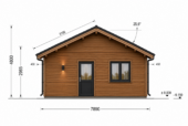 Blockbohlenhaus LIENZ (66 mm + Holzverschalung Isoliert) 103 m² – Bild 6