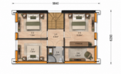 Holzhaus AUSTRIA ( 66mm + Holzverschalung, Isoliert), 81m² – Bild 4