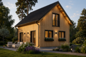Blockbohlenhaus ERNI (66mm + Holzverschalung, Isoliert) 70 m² – Bild 2