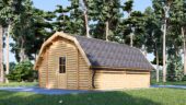 Holzgarage Kansas (44mm), 5x6m, 30m² – Bild 5