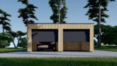 Doppelgarage mit Flachdach (34mm + Holzverschalung), 6x6m, 36m² – Bild 5