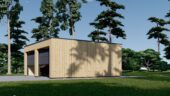 Doppelgarage mit Flachdach (34mm + Holzverschalung), 6x6m, 36m² – Bild 6