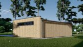Holzgarage mit Flachdach Plus (34mm + Holzverschalung), 8x6m, 48m² – Bild 8