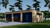 Dreifachgarage mit Flachdach (34mm + Holzverschalung), 9x6m, 54m² – Bild 5