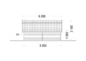Holzgarage Kansas (44mm), 5x6m, 30m² – Bild 7