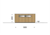 Doppelgarage mit Flachdach (34mm + Holzverschalung), 6x6m, 36m² – Bild 10