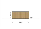 Doppelgarage mit Flachdach (34mm + Holzverschalung), 6x6m, 36m² – Bild 8