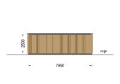 Holzgarage mit Flachdach Plus (34mm + Holzverschalung), 8x6m, 48m² – Bild 9