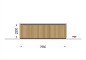 Holzgarage mit Flachdach Plus (34mm + Holzverschalung), 8x6m, 48m² – Bild 9