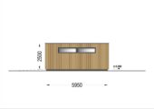 Holzgarage mit Flachdach Plus (34mm + Holzverschalung), 8x6m, 48m² – Bild 10