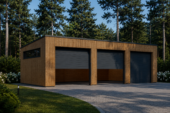 Dreifachgarage mit Flachdach (34mm + Holzverschalung), 9x6m, 54m² – Bild 6