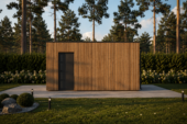 Holzgarage mit Flachdach(34mm + Holzverschalung), 3,2x5,2m, 16,6m² – Bild 4