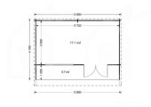 Gartenhaus aus Holz HANS (44mm), 6x3m, 18m² – Bild 6