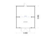 Holzgarage Kansas (44mm), 5x6m, 30m² – Bild 5