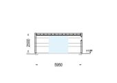 Holzgarage mit Flachdach (34mm + Holzverschalung), 6x6m, 36m² – Bild 11