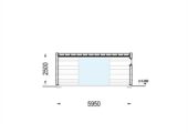 Holzgarage mit Flachdach (34mm + Holzverschalung), 6x6m, 36m² – Bild 11