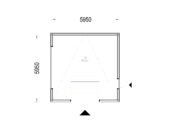 Holzgarage mit Flachdach (34mm + Holzverschalung), 6x6m, 36m² – Bild 6