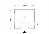 Holzgarage mit Flachdach (34mm + Holzverschalung), 6x6m, 36m² – Bild 6
