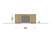 Holzgarage mit Flachdach (34mm + Holzverschalung), 6x6m, 36m² – Bild 8