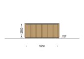 Holzgarage mit Flachdach (34mm + Holzverschalung), 6x6m, 36m² – Bild 10
