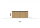 Holzgarage mit Flachdach (34mm + Holzverschalung), 6x6m, 36m² – Bild 10