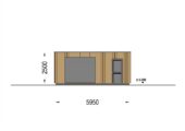 Holzgarage mit Flachdach Plus (34mm + Holzverschalung), 6x6m, 36m² – Bild 10