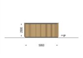 Holzgarage mit Flachdach Plus (34mm + Holzverschalung), 6x6m, 36m² – Bild 8