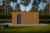 Holzgarage mit Flachdach mit 34mm + Holzverschalung, 4x6m, 24m² – Bild 3