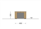 Holzgarage mit Flachdach mit 34mm + Holzverschalung, 4x6m, 24m² – Bild 9