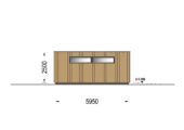 Holzgarage mit Flachdach mit 34mm + Holzverschalung, 4x6m, 24m² – Bild 6