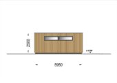 Holzgarage mit Flachdach mit 34mm + Holzverschalung, 4x6m, 24m² – Bild 6