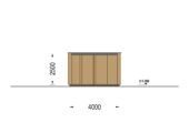 Holzgarage mit Flachdach mit 34mm + Holzverschalung, 4x6m, 24m² – Bild 7