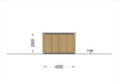 Holzgarage mit Flachdach mit 34mm + Holzverschalung, 4x6m, 24m² – Bild 7