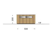 Holzgarage mit Flachdach(34mm + Holzverschalung), 3,2x5,2m, 16,6m² – Bild 7