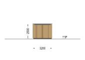 Holzgarage mit Flachdach(34mm + Holzverschalung), 3,2x5,2m, 16,6m² – Bild 8
