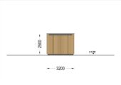 Holzgarage mit Flachdach(34mm + Holzverschalung), 3,2x5,2m, 16,6m² – Bild 8