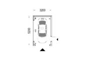 Holzgarage mit Flachdach(34mm + Holzverschalung), 3,2x5,2m, 16,6m² – Bild 5