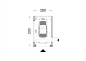 Holzgarage mit Flachdach(34mm + Holzverschalung), 3,2x5,2m, 16,6m² – Bild 5