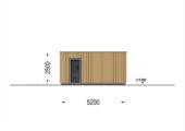 Holzgarage mit Flachdach(34mm + Holzverschalung), 3,2x5,2m, 16,6m² – Bild 10