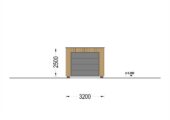 Holzgarage mit Flachdach(34mm + Holzverschalung), 3,2x5,2m, 16,6m² – Bild 6