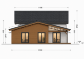 Holzhaus Klagenfurt (PREMIUM Isoliert, 66 mm + Holzverschalung), 150 m² – Bild 6