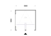 Doppelgarage mit Flachdach (34mm + Holzverschalung), 6x6m, 36m² – Bild 9