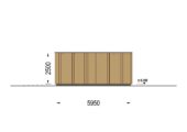 Doppelgarage mit Flachdach (34mm + Holzverschalung), 6x6m, 36m² – Bild 8