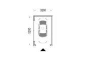 Holzgarage mit Flachdach(34mm + Holzverschalung), 3,2x5,2m, 16,6m² – Bild 9