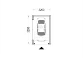 Holzgarage mit Flachdach(34mm + Holzverschalung), 3,2x5,2m, 16,6m² – Bild 9