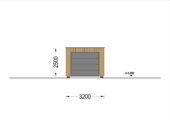 Holzgarage mit Flachdach(34mm + Holzverschalung), 3,2x5,2m, 16,6m² – Bild 10