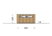 Holzgarage mit Flachdach(34mm + Holzverschalung), 3,2x5,2m, 16,6m² – Bild 11